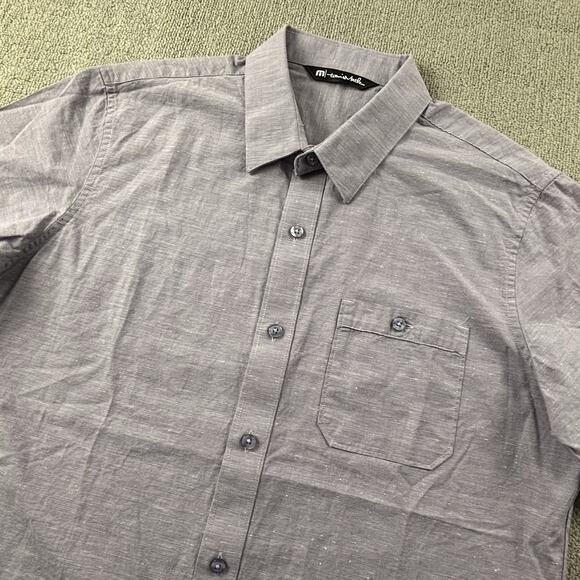 Travis Mathew Shirt Adult Medium Purple Button Up Short Sleeve Golf Casual Men's - Picture 8 of 14